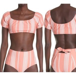 Lemlem Pouf Crop Bikini Top